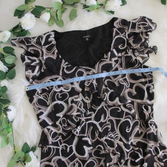 Nine West | Whimsical Heart Ruffle Dress - Picture 7 of 16